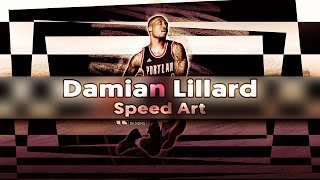 Sports Design | Damian Lillard | Speed Art (Photoshop)