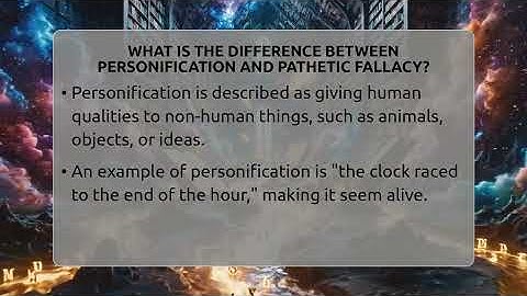 What Is The Difference Between Personification And Pathetic Fallacy? - The Prose Path