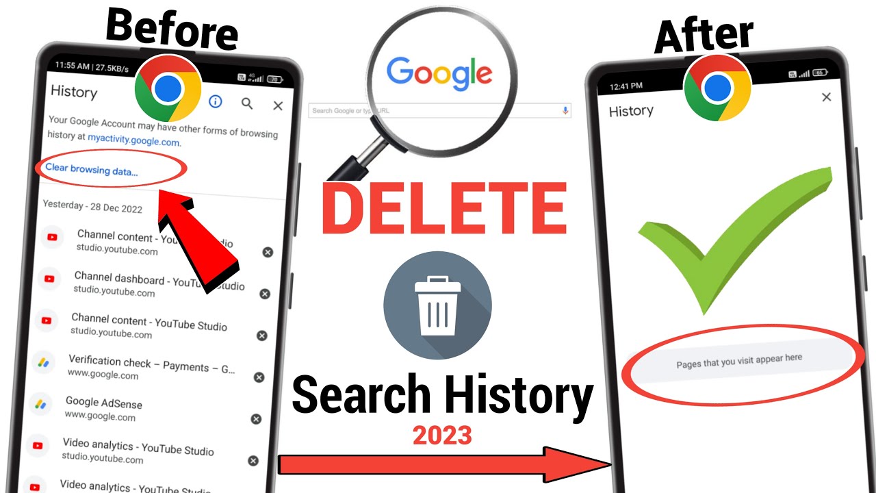 How To Delete Google Chrome Search History গুগল সার্চ হিস্ট্রি কিভাবে