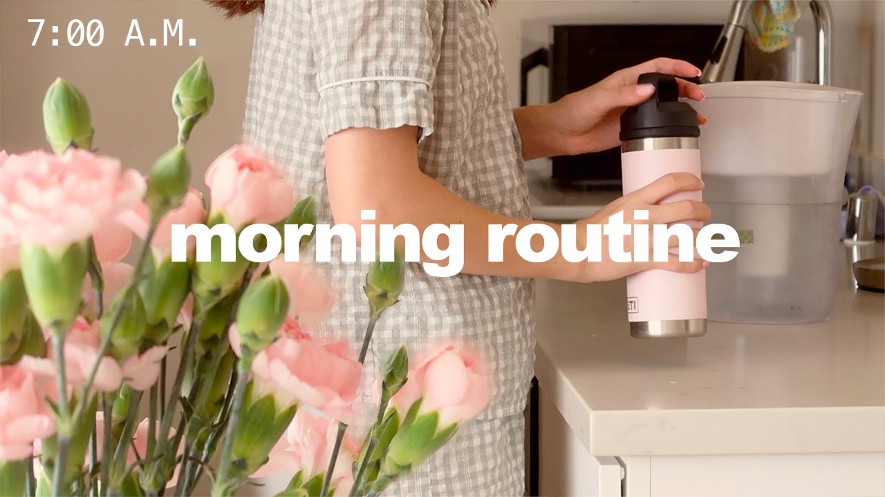a healthy & productive summer morning 🍡 my realistic 