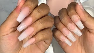 Watch Me Do My Nails | Acrylic Glow In The Dark Nails | Ombré Nails