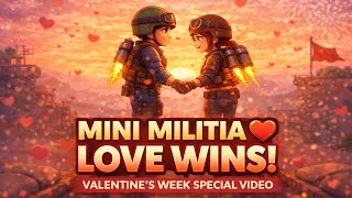 Mini Militia Valentine’s Week Special 💖 | 1v1 Outpost Love Story | LOVE WINS! 🔥|STRANGER Gaming 