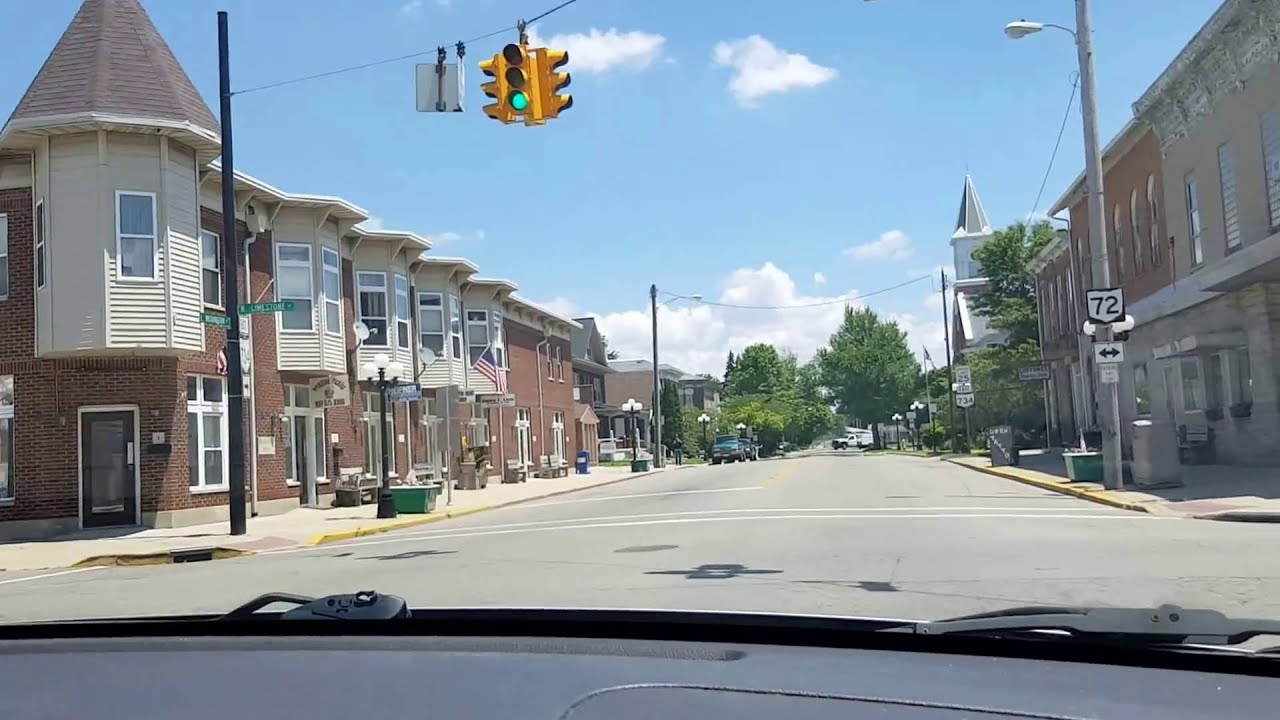 Driving Through Jamestown, Ohio on Old 