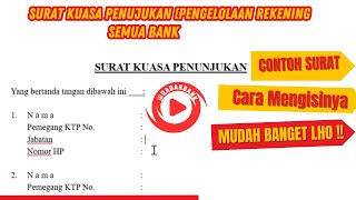 Surat Kuasa Penujukan di Bank Surat Kuasa Penujukan di Bank