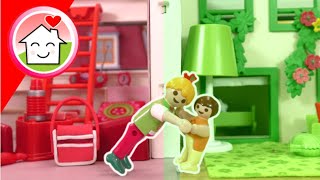 Playmobil Familie Hauser  Ein Zimmer eine Farbe  rot, grün oder pink? mit Anna und Lena