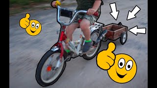 Телега на детский велик)) (Children&#39;s bike cart)