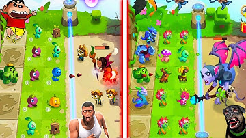 SHINCHAN NOOB VS PRO VS HACKER IN HOME DEFENCE ZOMBIE WITH FRANKLIN NAD CHOP | DREAM SQUAD