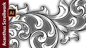 Vectorize an Acanthus Scrollwork Sketch using Adobe Illustrator - Speed Painting