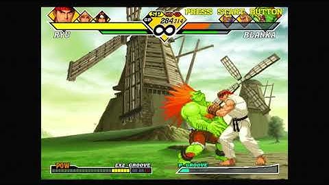 Ryu/Ryo/Kyo vs Blanka/Ryo/Raiden: Capcom vs SNK 2
