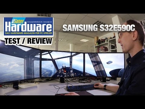 Test: Samsung S32E590C | Curved-Monitore im Dreifach-Test