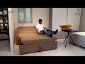 Folding bed space saving furniture