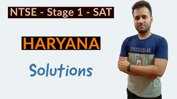 NTSE 2020 - HARYANA - Stage 1 - SAT - Physics Solutions