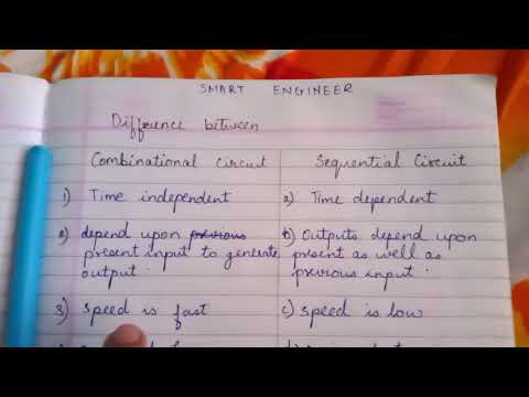 Difference between combinational circuit and sequential circuit || Types of circuits with examples