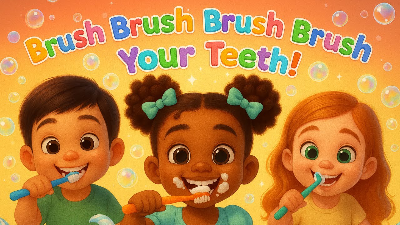Brush Brush Brush Your Teeth Song for Kids | Fun Morning Routine ...