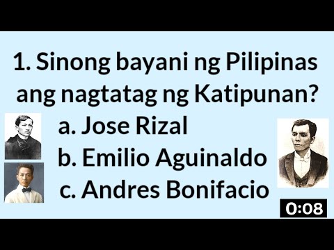 PHILIPPINE HISTORY QUIZ  KASAYSAYAN NG PILIPINAS QUIZ  ARALING PANLIPUNAN REVIEWER