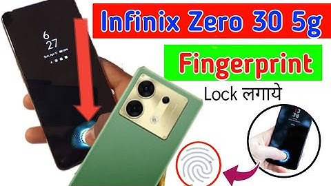 How to set display fingerprint in infinix zero 30 5g | Infinix Zero 30 5g me fingerprint screen lock