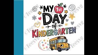 My First Day of Kindergarten SVG PNG School Bus Apple 1st Day of Back to School Kids Cricut Shirt