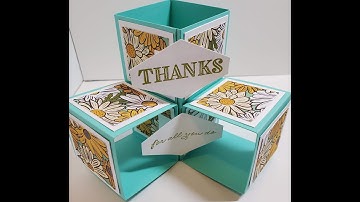 #10 VIDEO  CUBE CARD TUTORIAL using one piece of 8-1/2" X 11" cardstock