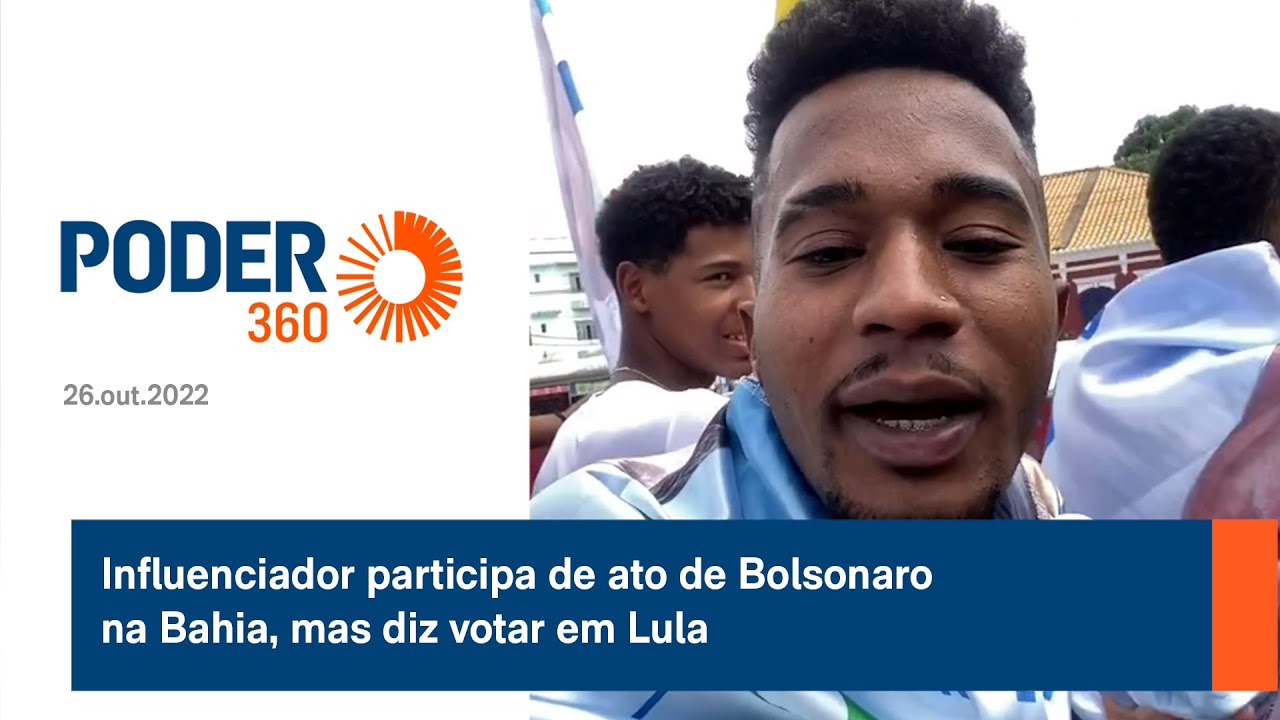 Influenciador participa de ato de Bolsonaro na Bahia, mas diz votar em Lula