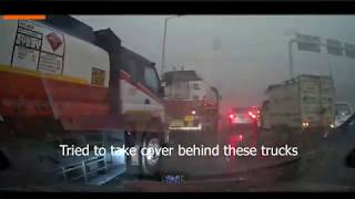 Dangerous Delhi ( India ) Dust / Hail Storm 14th May 2020 Strong Winds First Hand Experience