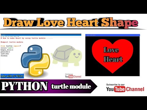 Heart Shape #Love by using python #turtle#module