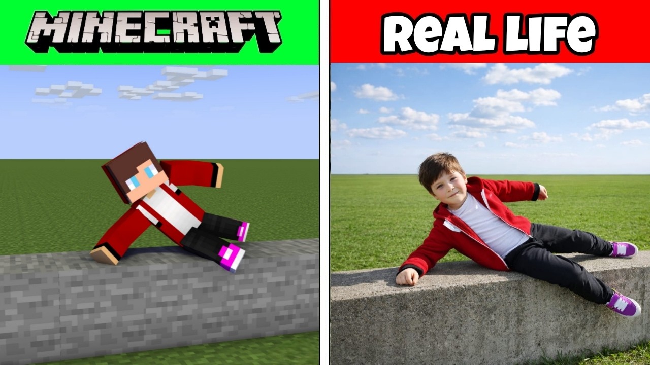 Minecraft Mobs and Characters vs Real Life!