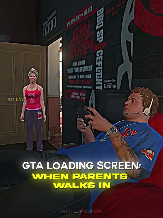 Loading Screen In GTA When Parents Walks In💀 | #gta #shorts