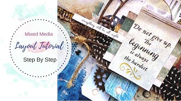Simple #Mixedmedia Layout for Nomadic Soul Diaries Challenge