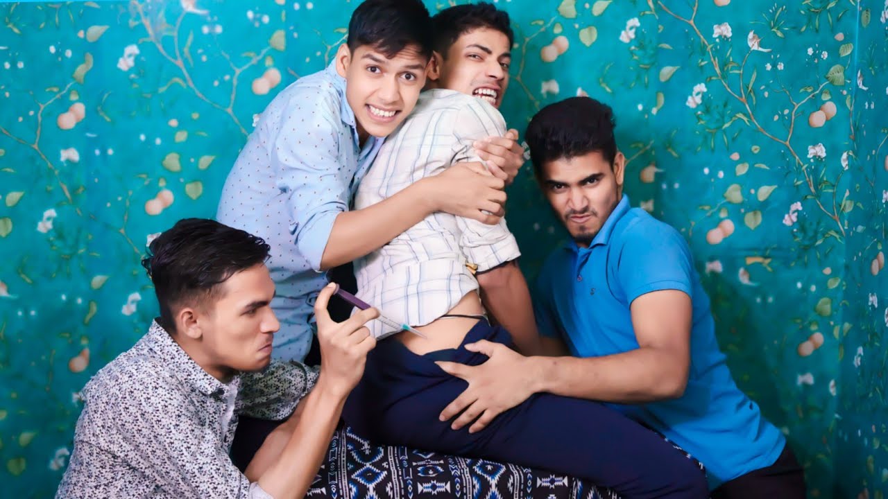 Bottle hand stand fun injection punishment I Sui wala injection funny ...