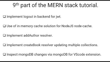 MERN Full stack project - Part 9 (logout in node JWT).