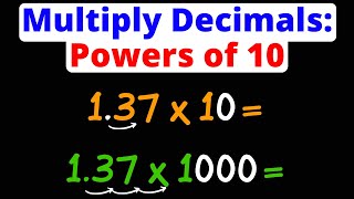 Multiplying Decimals by Powers of 10 | Pre-Algebra | Eat Pi