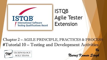 ISTQB Agile Tester Extension | 2.1.1 Testing and Development Activities | ISTQB Tutorials