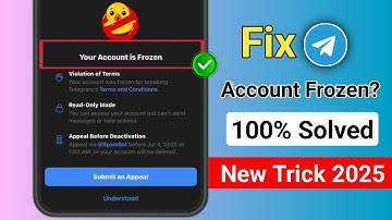 Telegram account freeze problem "How to fix the problem | New method (2025)