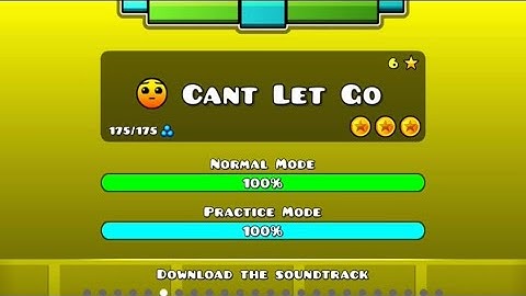 Geometry Dash Level 6: Can’t Let Go with all coins