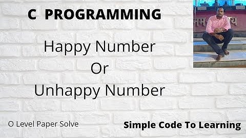 C Program To check number is Happy Number || MCS-011|| O level (Hindi)