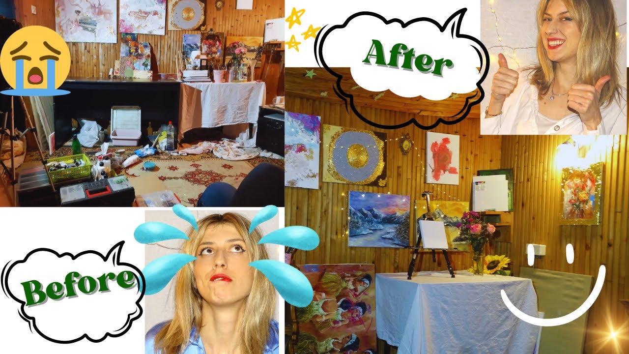 ART STUDIO MAKEOVER 2023/SETTING UP MY NEW STUDIO - YouTube