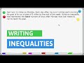 Writing inequalities from a word problem