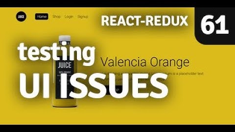 Testing UI Issues | Redux Shopping Cart | Part 61