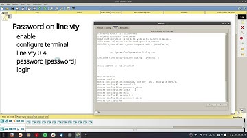 How to: Configure passwords in Packet Tracer