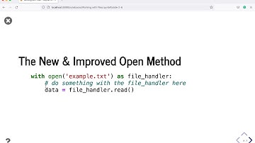 Python 101 - Working with FIles