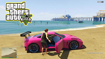 Grand Theft Auto V (Michael Long Drive With Girlfriend) Brand New Luxury Car - GTA 5 Game Video