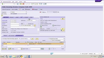 SAP MM How to Post Invoice for a service PO in Procurement of External Services