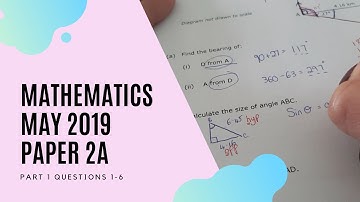 May 2019 Maths SEC Paper 2A (Part 1):  O