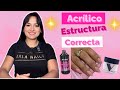 Aplicación de acrílico paso a paso | Cómo dar estructura a la uña
