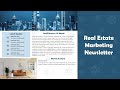 One page real estate marketing newsletter powerpoint template  kridha graphics