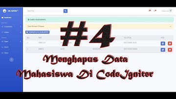 Menghapus Data Mahasiswa Di CodeIgniter