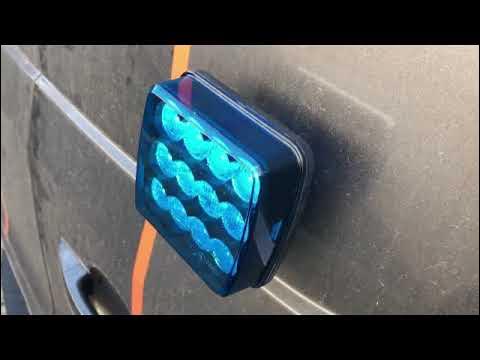 LED Frontblitzer Warnleuchten AKKU 12V/24V Magnet 2x Heckwarner Blaulicht  Kennleuchten NEU 