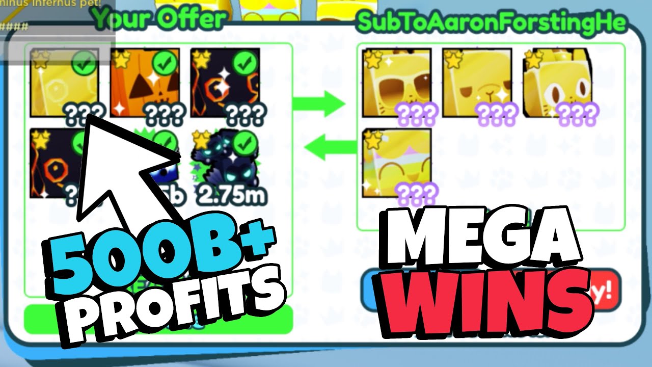 BIG W 500B+ PROFIT Trading Montage 10 (Pet Simulator X) YouTube