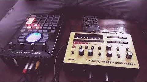Roland sp 404A & Korg monotribe jam