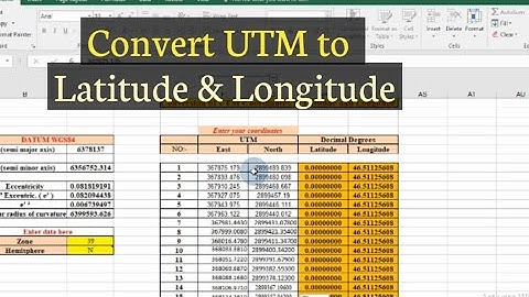 UTM coordinate Convert into Latitude & Longitude